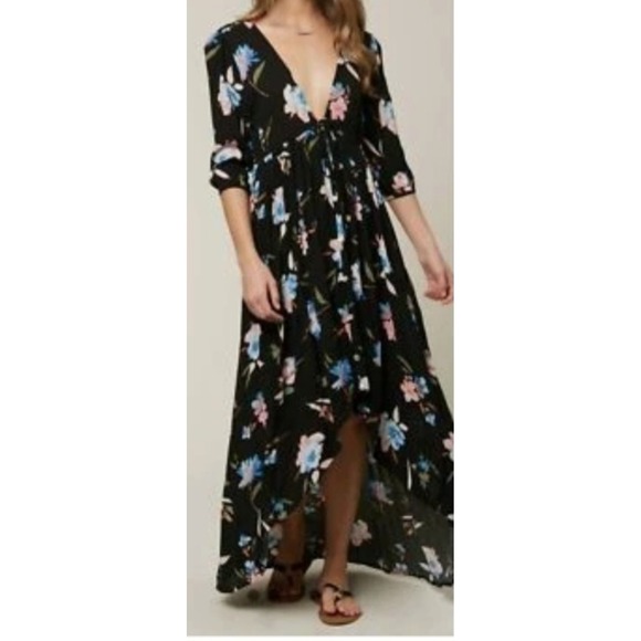 O'Neill Dresses & Skirts - O'NEILL Women's Boyce Maxi Dress Floral Black Size M